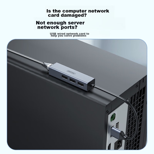 Хаб UNITEK H205A USB-Ethernet 100 Мбіт/с, 3 порти - Фото 11 Хаб UNITEK H205A USB-Ethernet 100 Мбіт/с, 3 порти - зображення 11