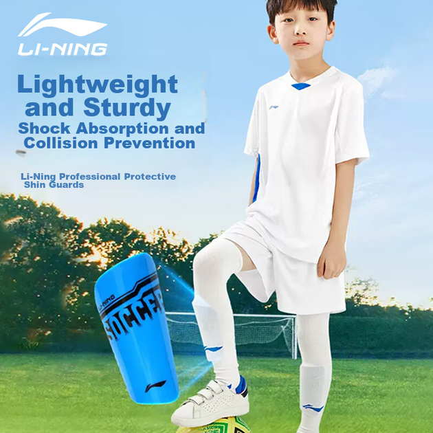 Щитки Li-Ning футбольные для голени детские/взрослые, синие, XL - изображение 4