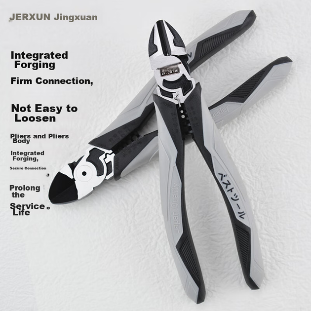 Кусачки JERXUN диагональные для зачистки/обжима проводов, 7" - изображение 6