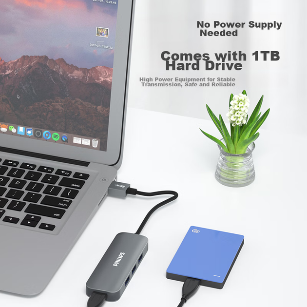 Концентратор USB PHILIPS 3.0 4 порти, 0.2м - зображення 8