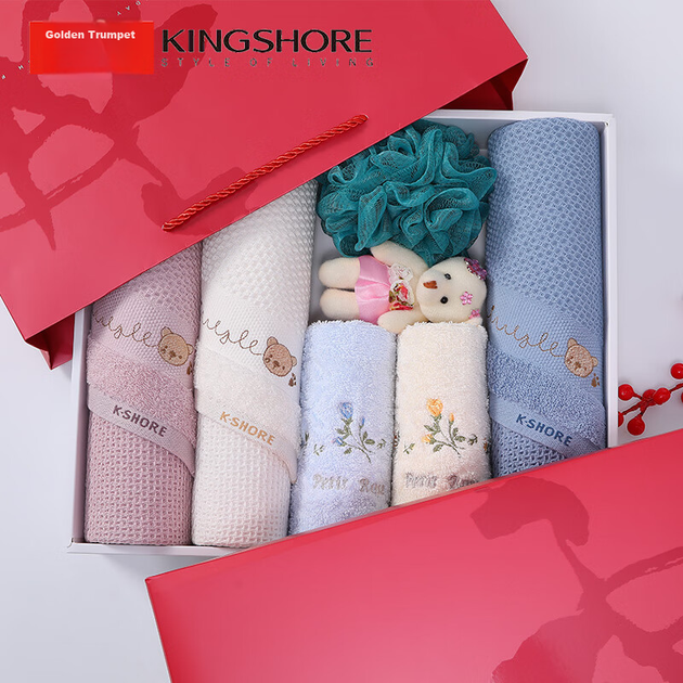 Набор полотенец KING SHORE из чистого хлопка, класс А, спортивные - изображение 7