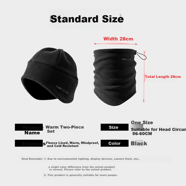 Комплект из двух предметов: мужская шапка и шарф-воротник Huili, зимняя защита с флисовой подкладкой, теплый ветрозащитный шарф для велосипедистов, встроенная защита ушей. - Фото 5 Комплект из двух предметов: мужская шапка и шарф-воротник Huili, зимняя защита с флисовой подкладкой, теплый ветрозащитный шарф для велосипедистов, встроенная защита ушей. - изображение 5
