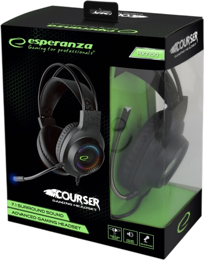 Słuchawki Esperanza Courser RGB 7.1 (5901299959923) - Zdjęcie 4 Słuchawki Esperanza Courser RGB 7.1 (5901299959923) - obraz 4
