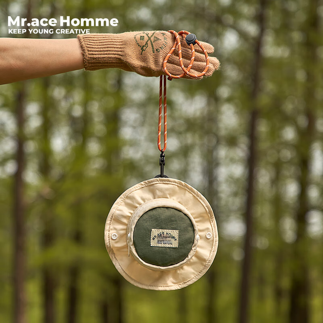 Серія Mr.ace Homme Hiking, міні-сумка через плече для жінок, креативний маленький гаманець для монет у капелюсі, портативна сумка на шиї для чоловіків, гірський стиль, абрикосовий колір - изображение 8
