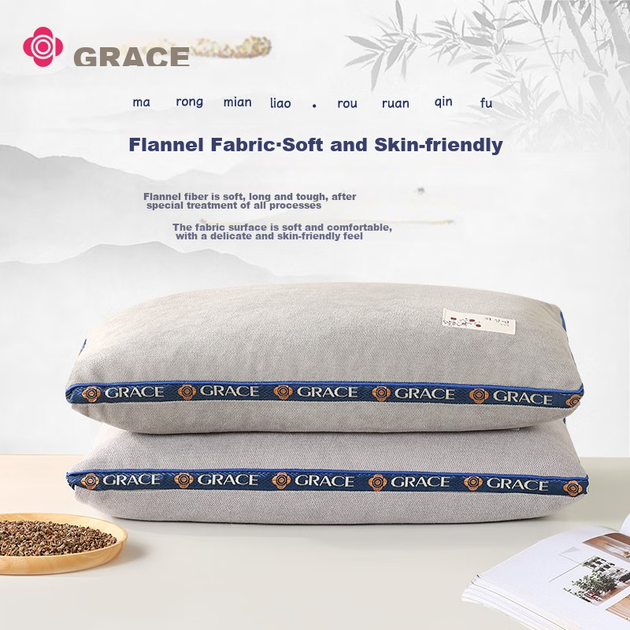 Подушка Grace из гречневой шелухи, 100% гречневая подушка для сна, шейная подушка, в упаковке по одной штуке. - изображение 5