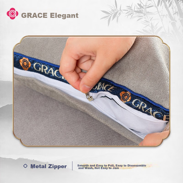 Подушка Grace из гречневой шелухи, 100% гречневая подушка для сна, шейная подушка, в упаковке по одной штуке. - изображение 10