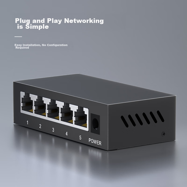 Комутатор KeepLINK KP-9000 5-портовий гігабітний для дому - зображення 5