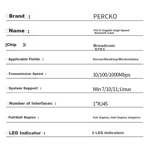 Сетевая карта PERCKO PXE без дисков, PCIe, совместимая с гигабитными и 10-гигабитными сетевыми картами Broadcom BCM957508-P2100G BCM5751/2157810/57840. - изображение 6