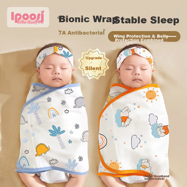 Пеленка Aibaoshi Baby Anti-Startle хлопковая, для новорожденных, набор 2 шт, S292 - изображение 4