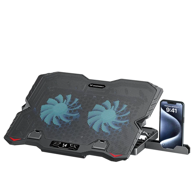 Подставка Wozinsky WDCX-015 StormPad RGB охлаждающая геймерская под ноутбук Black (5907769387715) - Фото 1 Подставка Wozinsky WDCX-015 StormPad RGB охлаждающая геймерская под ноутбук Black (5907769387715) - изображение 1