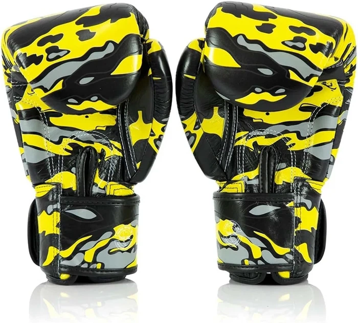 Боксерские перчатки Fairtex натуральная кожа 10 унций черные - изображение 7