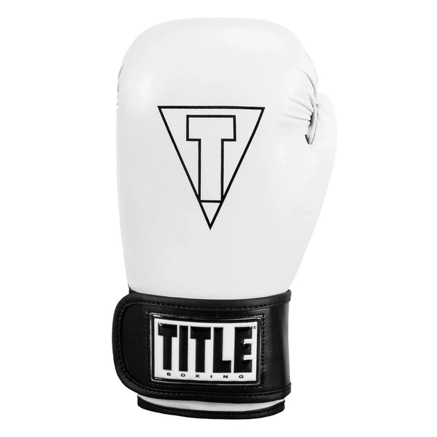 Боксерські рукавиці TITLE Boxing Vegan 14 oz Білий/Чорний - зображення 6