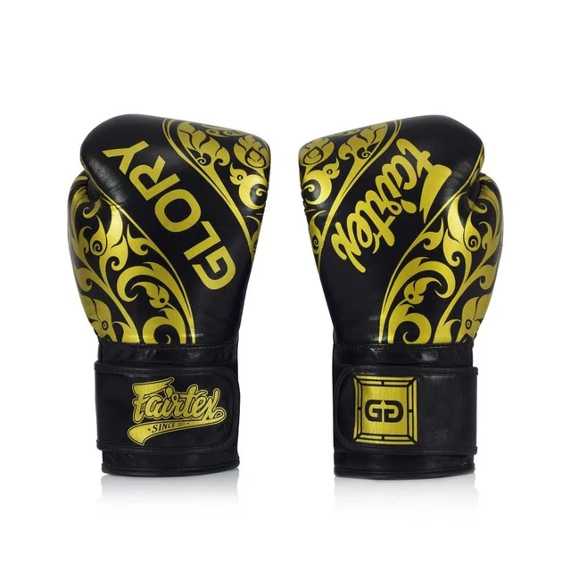 Боксерские перчатки Fairtex натуральная кожа 16 унций черные - изображение 5
