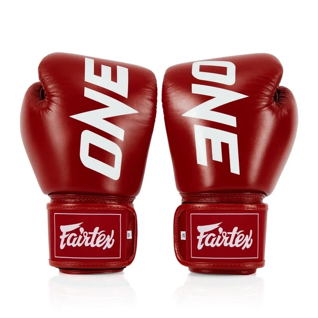 Боксерские перчатки Fairtex натуральная кожа 14 унций красные - изображение 5