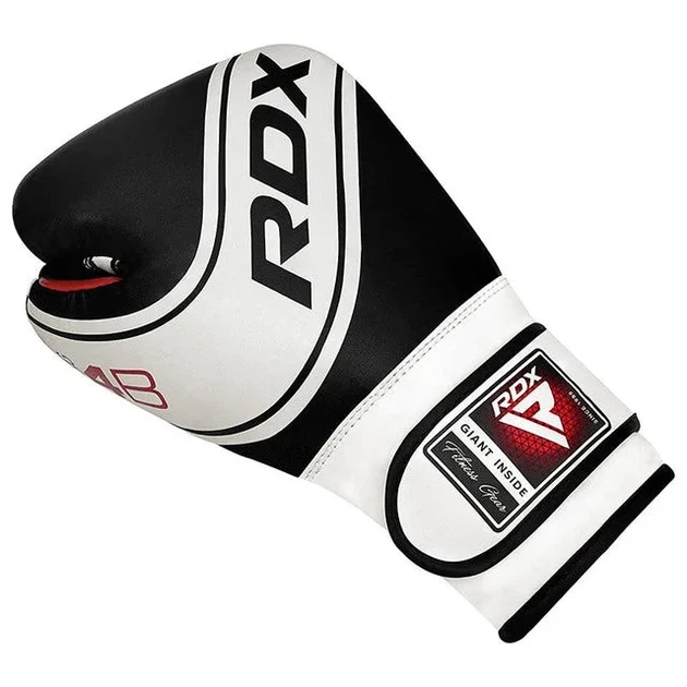 Боксерские перчатки RDX PU 6 oz Белый/Черный для детей с капой в комплекте. - изображение 5