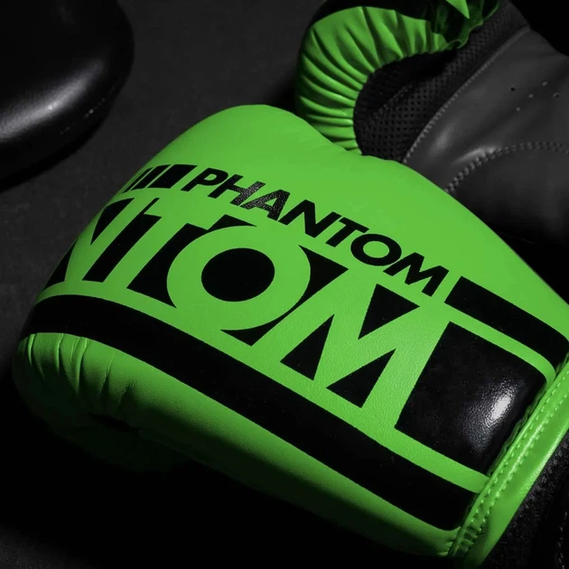 Боксерські рукавиці Phantom PU 14 унцій Зелений - зображення 5
