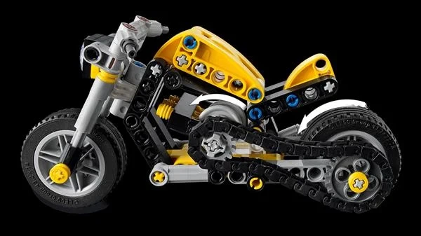 Конструктор LEGO Technic Жовтий мотоцикл 151 деталь Пластик 42225 - Фото 12 Конструктор LEGO Technic Жовтий мотоцикл 151 деталь Пластик 42225 - зображення 12