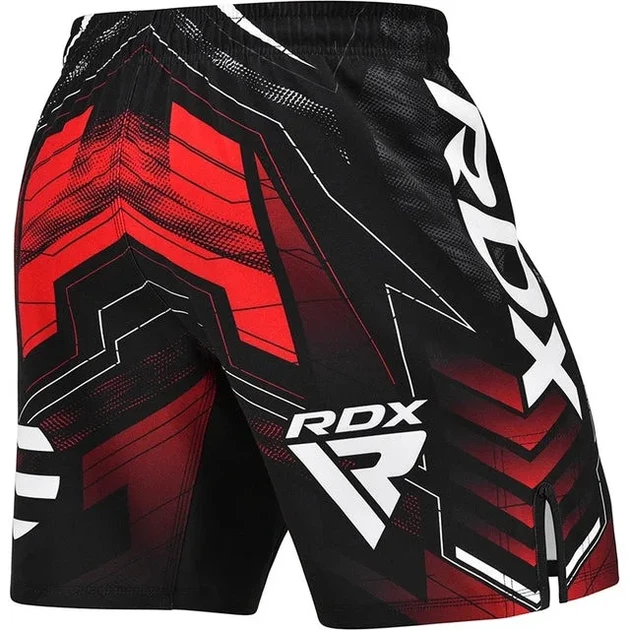 Шорты для MMA RDX полиэстер XL красные, одобрены IMMAF. - изображение 2