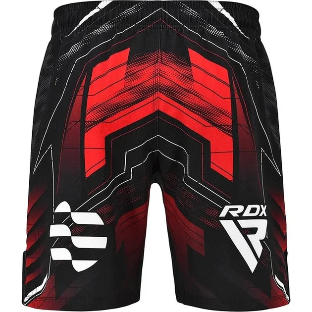 Шорты для MMA RDX полиэстер XL красные, одобрены IMMAF. - изображение 3