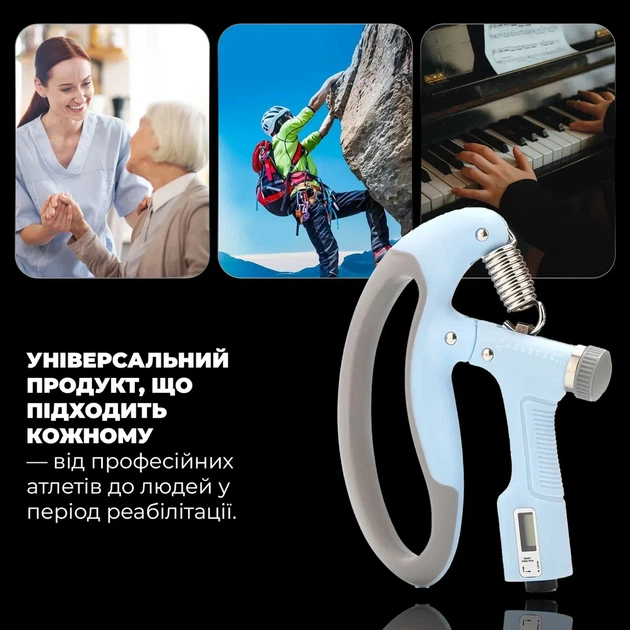 Еспандер кистевой Active Point ABS 10-100 кг Синий - изображение 3