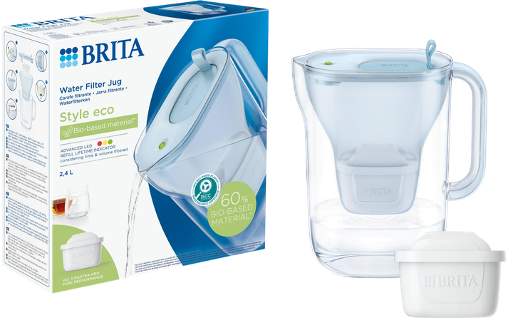 Фильтр-кувшин Brita Style eco LED Mxpro светло-синий (1055745) - Фото 1 Фильтр-кувшин Brita Style eco LED Mxpro светло-синий (1055745) - изображение 1