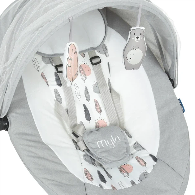 Укачуючий центр El Camino ME 1074 73х72х69 см тканина Soft Pink - зображення 2