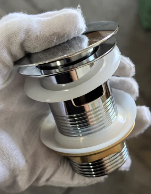 Донный клапан автоматический Click-Clack 1 1/4" хром металлический с переливом Zerix BV-09 - изображение 5