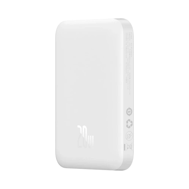 Powerbank Baseus Airpow 6000mAh 20W с кабелем Baseus Simple USB-C 30cm White (6932172677015) - Фото 3 Powerbank Baseus Airpow 6000mAh 20W с кабелем Baseus Simple USB-C 30cm White (6932172677015) - изображение 3