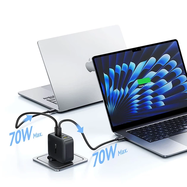 Сетевое зарядное устройство Baseus EnerFill FH11 GaN 140W 3xUSB-A + 1xUSB-C черное (6932172698812) - изображение 15