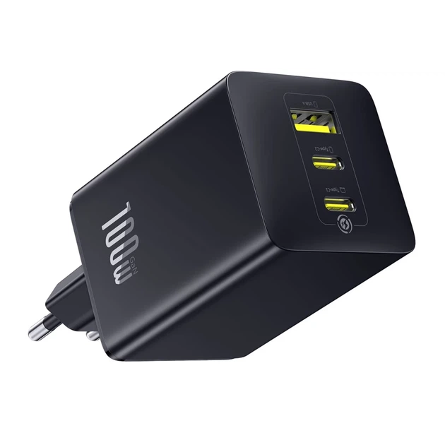Мережевий зарядний пристрій Baseus EnerFill FE11 100W 2 x USB-C + USB-A Black (P10182102123-00) - Фото 2 Мережевий зарядний пристрій Baseus EnerFill FE11 100W 2 x USB-C + USB-A Black (P10182102123-00) - зображення 2