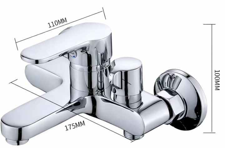 Смеситель для ванной Aquan Flow 1393010 с изливом и поворотным переключателем, цвет хром - Фото 3 Смеситель для ванной Aquan Flow 1393010 с изливом и поворотным переключателем, цвет хром - изображение 3