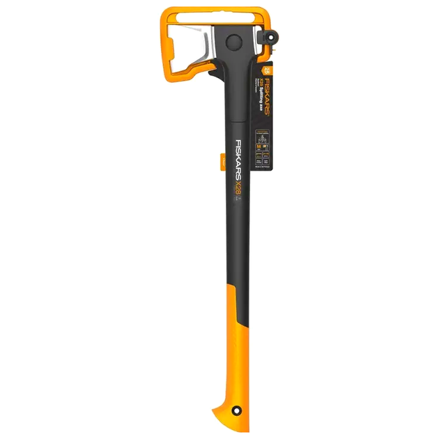 Топор колун Fiskars X28 M Splitting сталь для раскалывания древесины 1800 г черный LS-1512 - изображение 3
