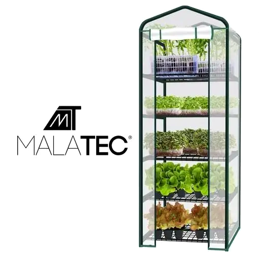 Мини-теплица 5 полок 1,95х0,7х0,5 м для защиты растений металл фольга зеленый LS-2788 - изображение 3