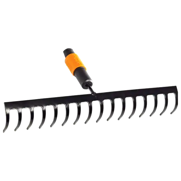 Грабли штыревые 16 зубьев для грунта Fiskars черный с оранжевой вставкой LS-1275 - изображение 2