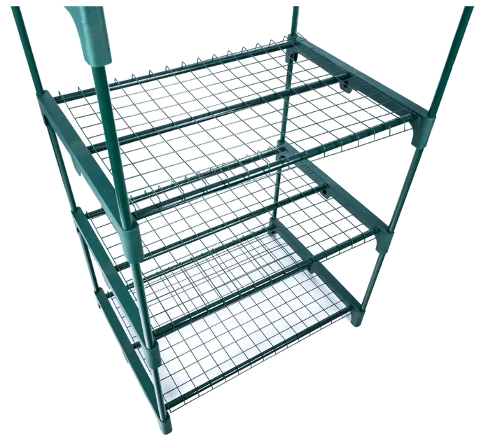 Мини теплица 4 полки 160x68x50 см для балкона и сада полиэтилен Carruzzo LS-2413 - изображение 8