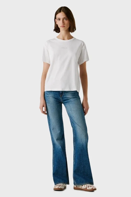 Жіноча біла футболка MIA Pepe Jeans L PL5000167 - Фото 2 Жіноча біла футболка MIA Pepe Jeans L PL5000167 - зображення 2