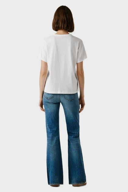 Жіноча біла футболка MIA Pepe Jeans L PL5000167 - Фото 3 Жіноча біла футболка MIA Pepe Jeans L PL5000167 - зображення 3