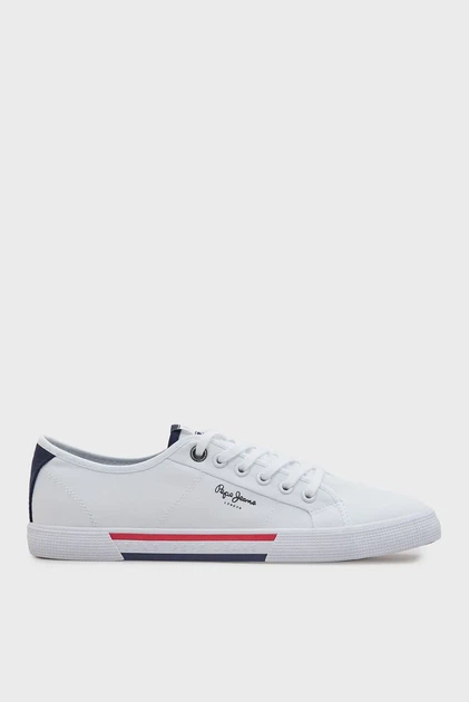 Чоловічі білі кеди BRADY MEN BASIC Pepe Jeans 40 PMS30816 - Фото 1 Чоловічі білі кеди BRADY MEN BASIC Pepe Jeans 40 PMS30816 - зображення 1
