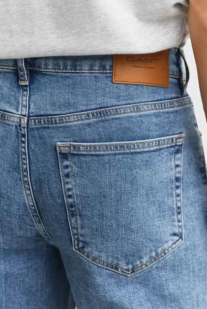 Чоловічі блакитні джинси REG CLEAN WASH Gant 31-32 1000021 - изображение 5