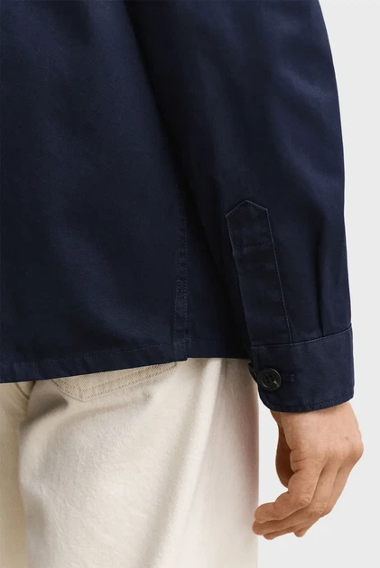Чоловіча темно-синя сорочка TWILL OVERSHIRT Gant L 3250309 - изображение 4