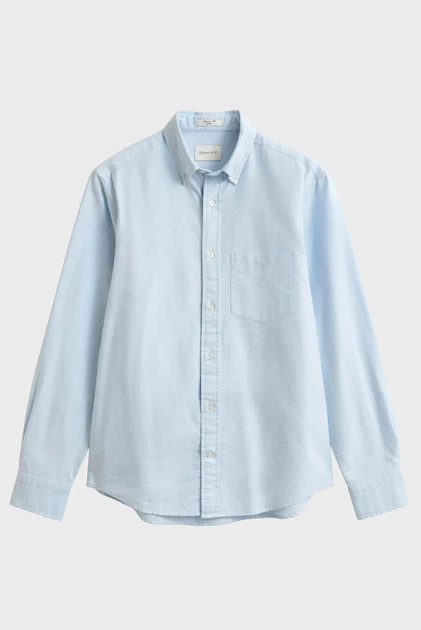 Чоловіча блакитна сорочка CLASSIC Gant XL 3260026 - изображение 5