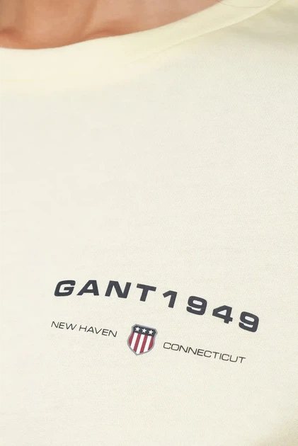 Жіноча жовта футболка GRAPHIC Gant S 4201380 - изображение 2