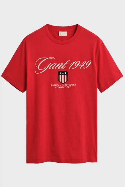 Чоловіча червона футболка GRAPHIC Gant M 2003370 - изображение 5