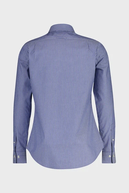 Чоловіча синя сорочка у смужку SLIM POPLIN STRETCH Gant M 3260030 - Фото 2 Чоловіча синя сорочка у смужку SLIM POPLIN STRETCH Gant M 3260030 - изображение 2