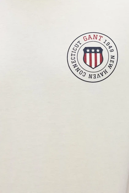 Чоловіча біла футболка GRAPHIC Gant L 2003391 - изображение 2