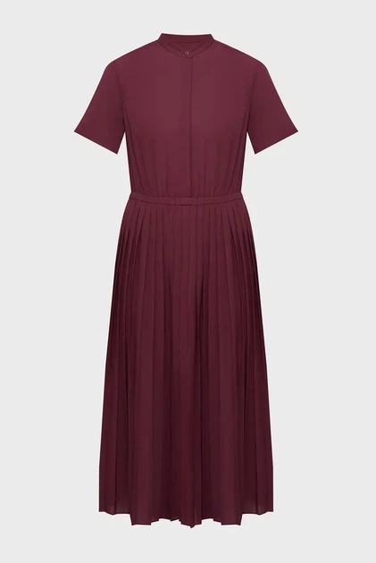 Жіноча бордова плісирована сукня PLEATED Gant 34 4503458 - Фото 1 Жіноча бордова плісирована сукня PLEATED Gant 34 4503458 - изображение 1