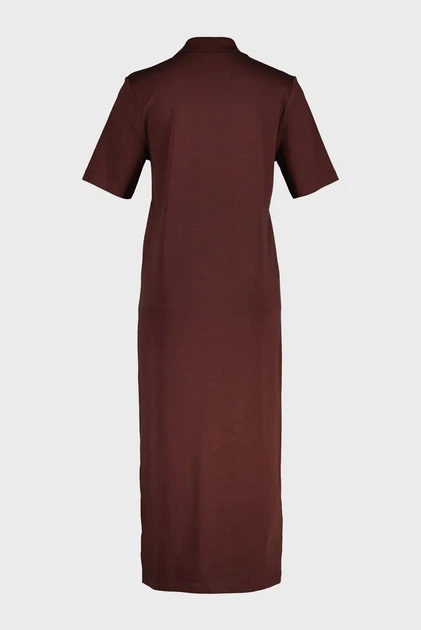 Жіноча темно-коричнева сукня REG SS POLO Gant XS 4201433 - Фото 2 Жіноча темно-коричнева сукня REG SS POLO Gant XS 4201433 - изображение 2