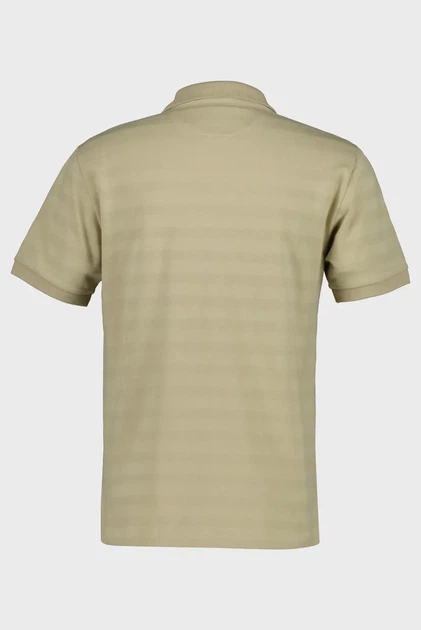 Чоловіче бежеве поло у смужку TEXTURE Gant M 2014096 - изображение 2