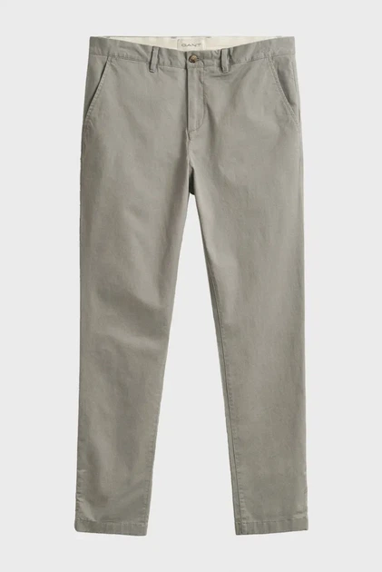 Чоловічі сірі чіноси SLIM CLASSIC Gant 33-32 1501000 - Фото 6 Чоловічі сірі чіноси SLIM CLASSIC Gant 33-32 1501000 - изображение 6