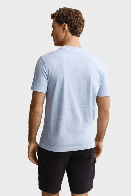 Чоловіча блакитна футболка WASHED SLUB Gant M 2003419 - изображение 3
